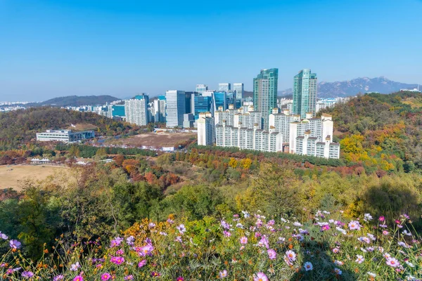 Seoul Korea November 2019 Vanuit Lucht Uitzicht Residentiële Gebouwen Naast — Stockfoto