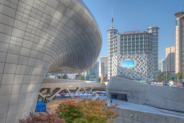 SEOUL, Kore, 9 Kasım 2019: Dongdaemun Tasarım Plaza Seul, Kore Cumhuriyeti