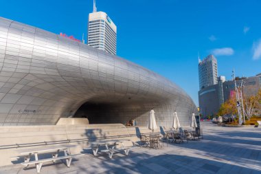 SEOUL, Kore, 9 Kasım 2019: Dongdaemun Tasarım Plaza Seul, Kore Cumhuriyeti