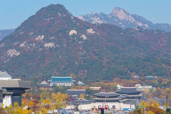 Seúl Corea Noviembre 2019 Vista Aérea Del Palacio Gyeongbokgung Seúl — Foto de Stock
