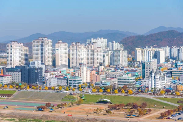 Gongju Corea Novembre 2019 Veduta Aerea Gongju Dietro Fiume Geum — Foto Stock