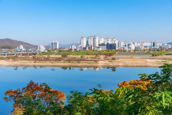 Gongju Korea November 2019 Aerial View Gongju River Geum River — Stock Photo, Image