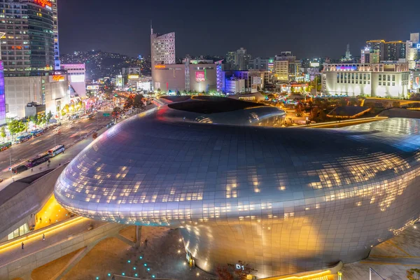 Seoul Korea November 2019 Nachtaufnahme Des Dongdaemun Design Plaza Seoul — Stockfoto