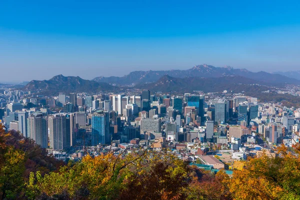 Seoul Korea Novembro 2019 Vista Aérea Centro Seul Torre Namsan — Fotografia de Stock