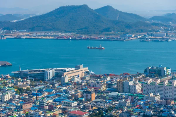 Mokpo Korea November 2019 Luftaufnahme Des Fährterminals Mokpo Republik Korea — Stockfoto