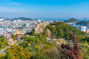 MOKPO, KOREA, NOVEMBER 6, 2019: Mokposisa pavyonu Mokpo, Kore Cumhuriyeti