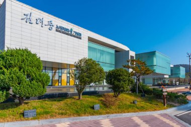 MOKPO, Kore, 6 Kasım 2019: Mokpo, Kore Cumhuriyeti 'nde Kim Dae-jung Nobel Barış Ödülü Anıtı