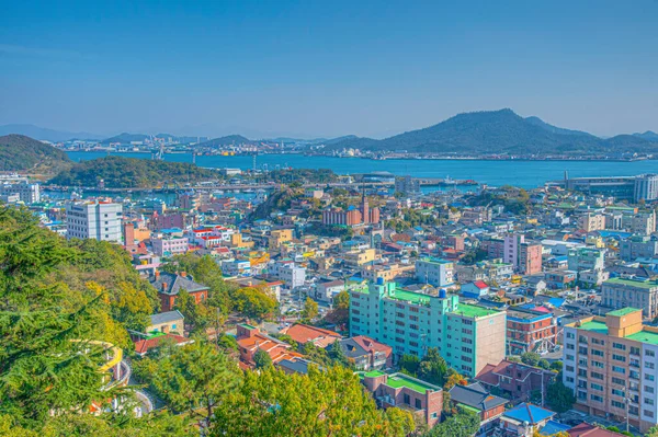 Mokpo Korea November 2019 Luftaufnahme Des Hafens Von Mokpo Republik — Stockfoto