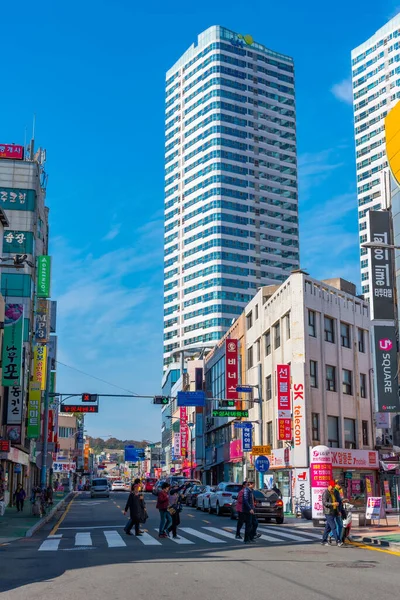 Mokpo Coreia Novembro 2019 Vista Uma Rua Central Mokpo República — Fotografia de Stock