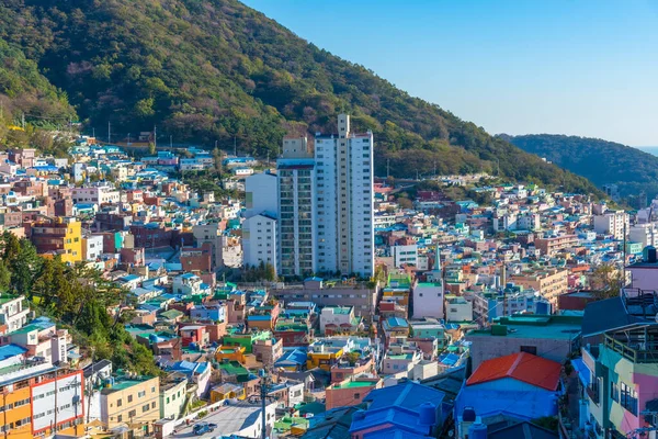 Busan Korea Oktober 2019 Kleurrijke Gevels Van Huizen Gamcheon Cultureel — Stockfoto