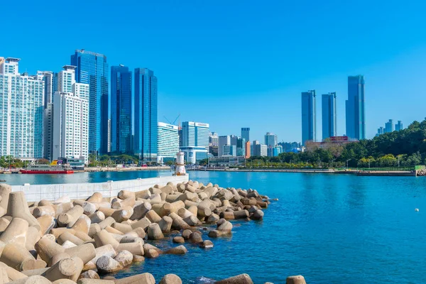 Busano Coreia Outubro 2019 Arranha Céus Cidade Marinha Busan República — Fotografia de Stock