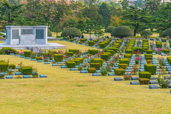 Busan Korea Října 2019 Památný Hřbitov Organizace Spojených Národů Busanu — Stock fotografie