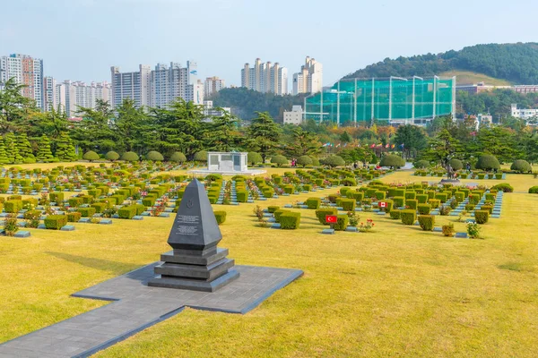 Busan Korea October 2019 United Nations Memorial Cemetery Busan Republic — 图库照片