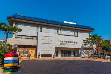 DAEGU, KOREA, ECTOBER 28, 2019: Daegu, Kore Cumhuriyeti 'ndeki Doğu Tıp Müzesi