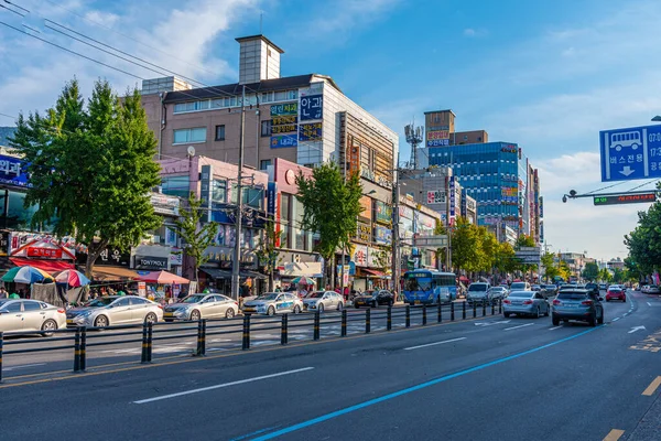 Daegu Korea October 2019 View Main Road Center Daegu Republic — Stock Photo, Image