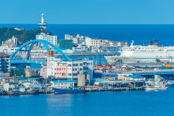 Sokcho Korea Oktober 2019 Uitzicht Vanuit Lucht Haven Van Sokcho — Stockfoto