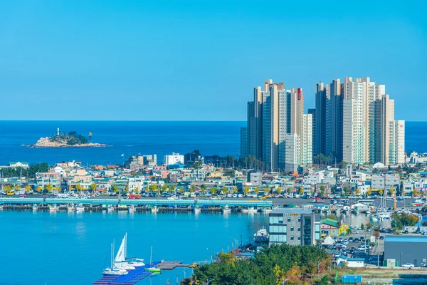 Sokcho Korea Oktober 2019 Zeegezicht Van Sokcho Met Cho Eiland — Stockfoto