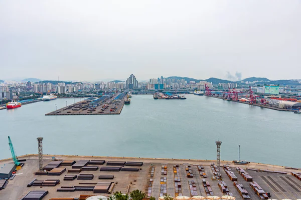 Incheon Coreia Outubro 2019 Vista Aérea Porto Incheon Ilha Wolmido — Fotografia de Stock