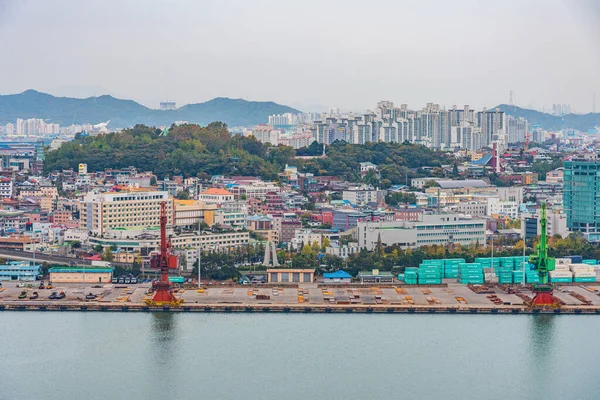 Incheon Korea Oktober 2019 Luftaufnahme Des Hafens Von Incheon Von — Stockfoto
