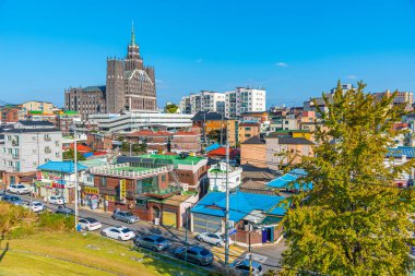 Suwon, Kore, 24 Ekim 2019: Suwon Merkez Baptist Kilisesi Kore Cumhuriyeti