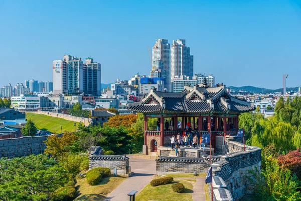 Suwon Corea Octubre 2019 Pabellón Banghwasuryujeong Suwon República Corea — Foto de Stock