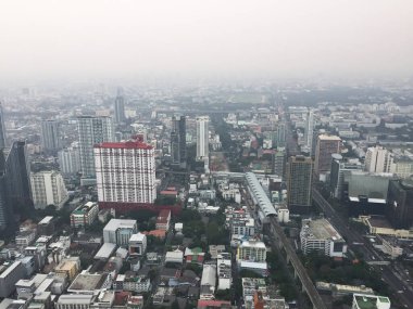 Tayland 'ın Bangkok şehrinin en iyi manzarası.