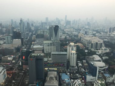 Tayland 'ın Bangkok şehrinin en iyi manzarası.