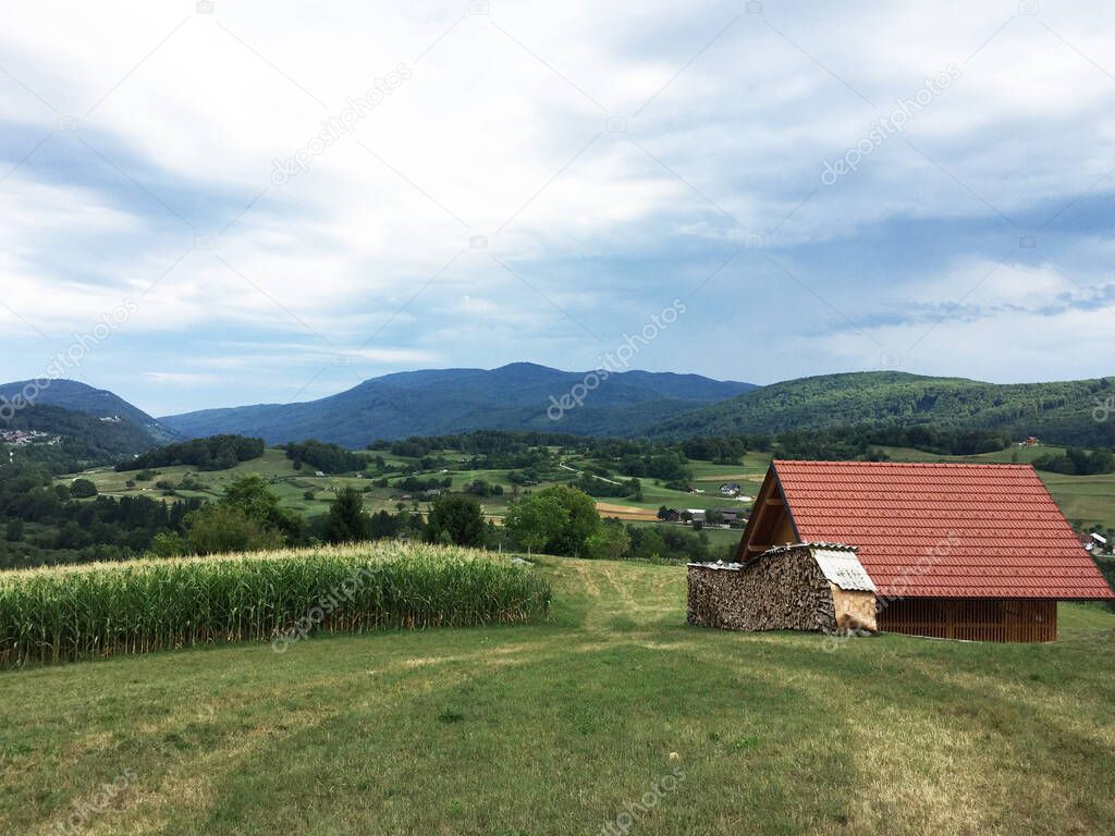 Countryside in the vastness of Slovenia.