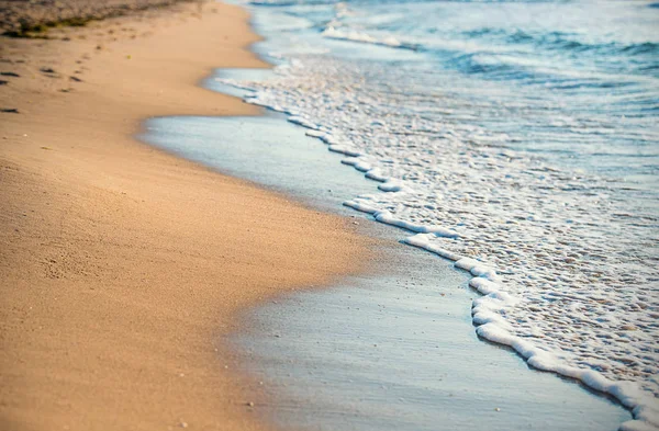 Tropická Písečná Pláž Modrý Oceán — Stock fotografie