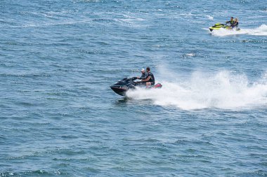 Güneşli Plaj, Nesebar/Bulgaristan-yüksek hızlı jet gökyüzüne sürüş 05,20, zevk ile 2018:Tourists