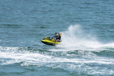 Güneşli Plaj, Nesebar/Bulgaristan-yüksek hızlı jet gökyüzüne sürüş 05,20, zevk ile 2018:Tourists