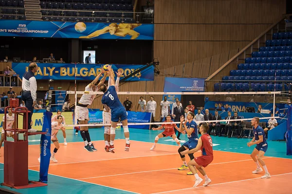 Varna Bulgaristan 2018 Sırbistan Fransa Arasında Voleybol Maçı Grubunda Dünya — Stok fotoğraf