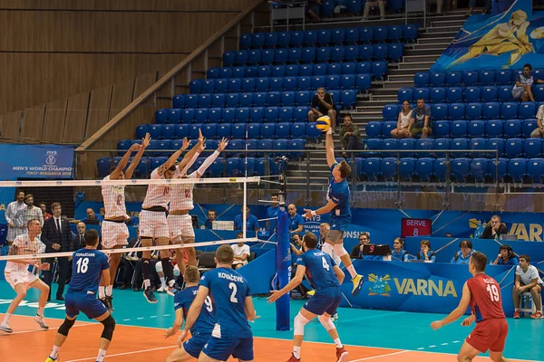 Varna Bulgaristan 2018 Sırbistan Fransa Arasında Voleybol Maçı Grubunda Dünya — Stok fotoğraf