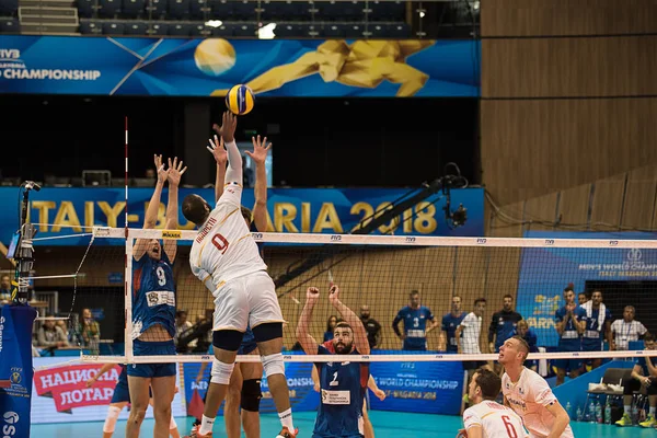 Varna Bulgaristan 2018 Sırbistan Fransa Arasında Voleybol Maçı Grubunda Dünya — Stok fotoğraf