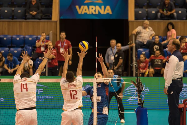 Varna Bulgaristan 2018 Sırbistan Fransa Arasında Voleybol Maçı Grubunda Dünya — Stok fotoğraf