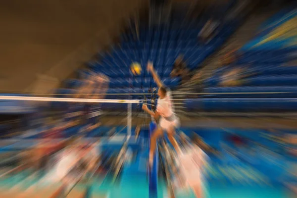 Volleyboll Match Återuppringning Bur — Stockfoto