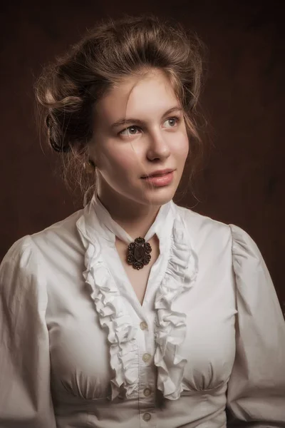 Porträt Eines Jugendlichen Retro Westernstils — Stockfoto