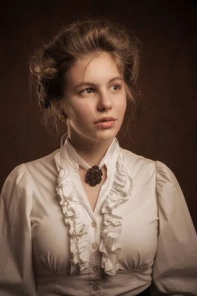 Retrato Adolescente Estilo Retro Oeste — Foto de Stock