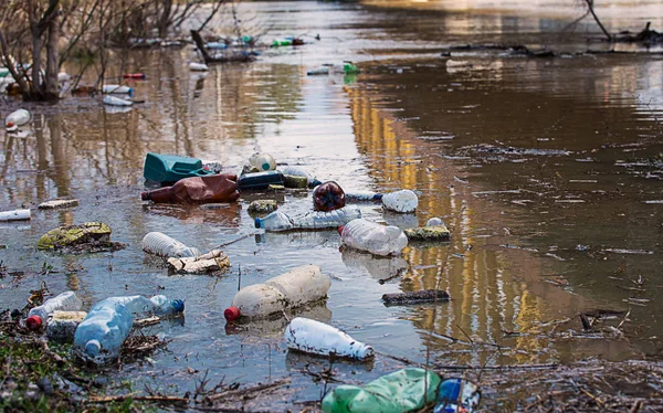 Garbage in the river
