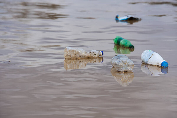 Garbage in the river