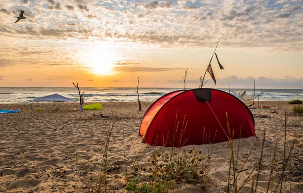 해변에서의 텐트 — 스톡 사진
