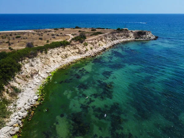 Escenas Verano Mar Playa Rodadas Desde Aire — Foto de Stock