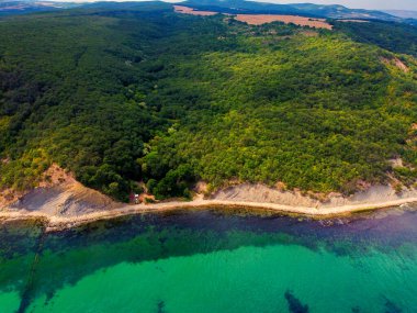 Yaz sahneleri, deniz ve kumsal havadan çekiliyor.