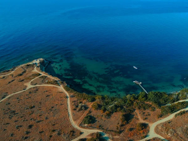 Escenas Verano Mar Costa Rodadas Desde Aire — Foto de Stock