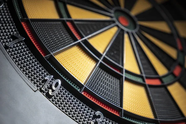 Close Dartboard Bullseye Nineteen — Stock Photo, Image