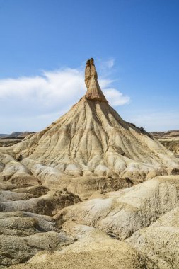 Bardenas Reales vahşi güzelliğin doğal parkı. Unesco tarafından Biyosfer Rezervi