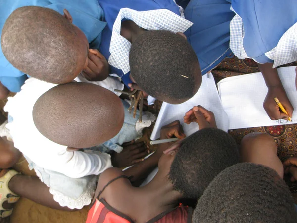 Chibero Zimbabwe September 2016 Top View Primary School Children Involved — Stock Photo, Image