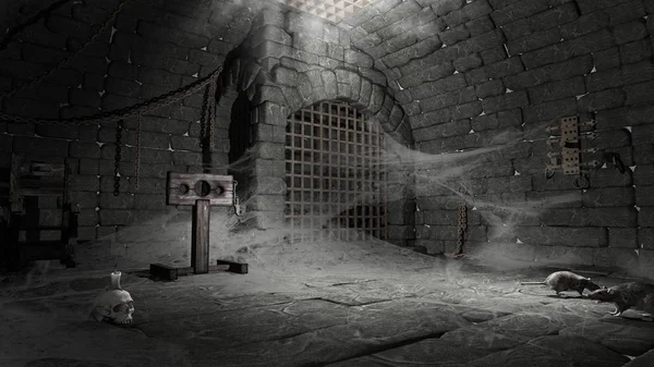 Câmara de tortura abandonada — Fotografia de Stock