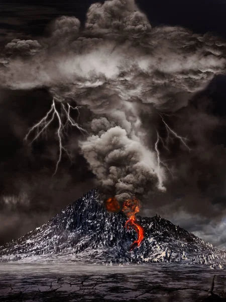 Volcano eruption — Stock Photo, Image