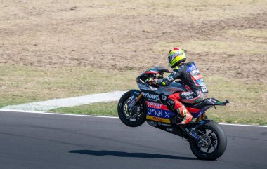 Moto GP Emilia Romagna, Misano, 19 Eylül 2020 Moto E: binici Dominique Aegerter 